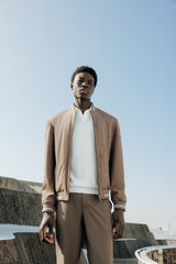 Blouson col teddy taupe - IZAC