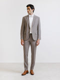 Costume 2 boutons laine majoritaire taupe - IZAC