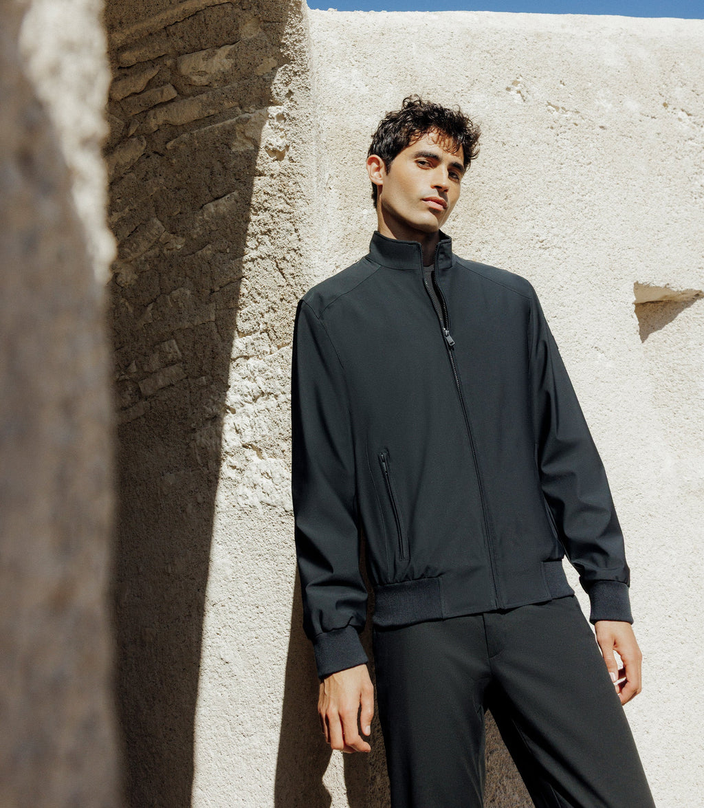 Blouson col montant noir - IZAC