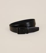 Ceinture 100% cuir ajustable noire - IZAC