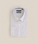 Chemise ville imprimée beige - IZAC