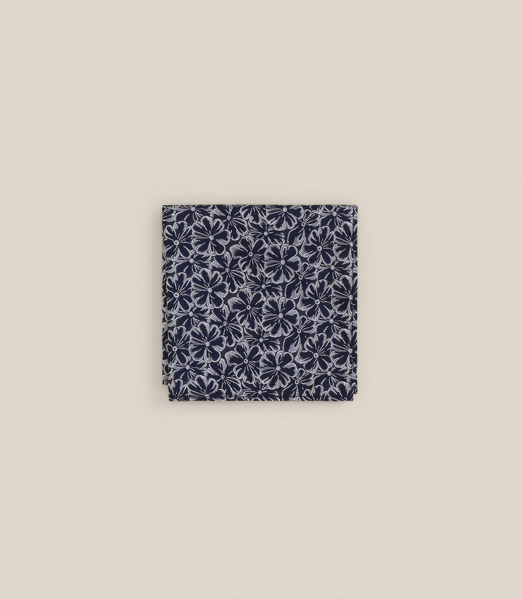 Pochette à fleurs bleue - IZAC