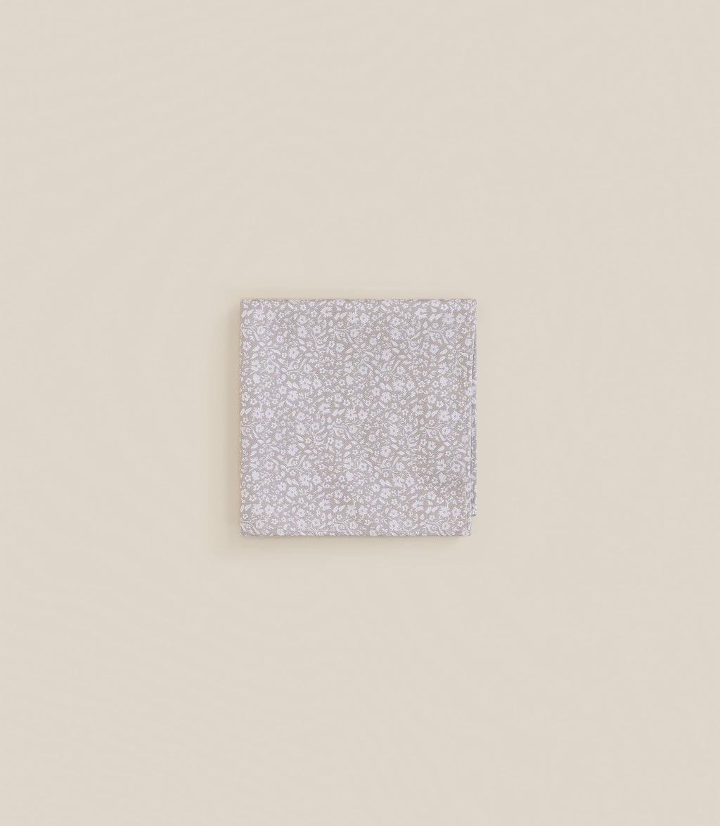 Pochette motif floral beige - IZAC