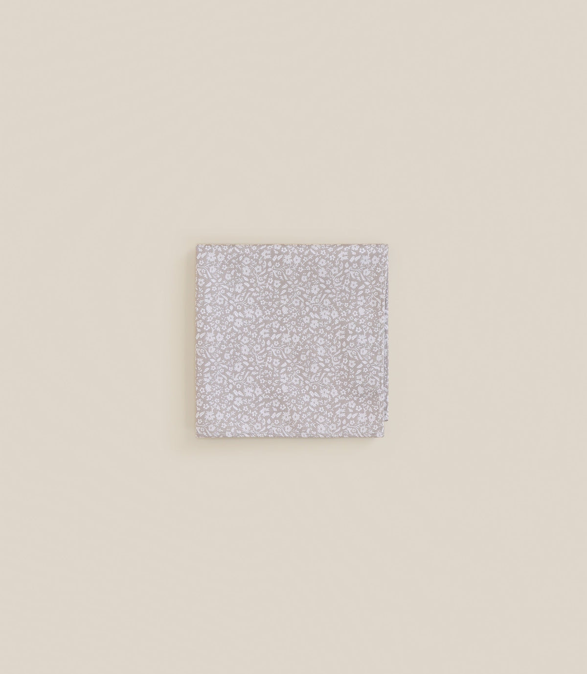 Pochette motif floral beige - IZAC