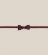 Noeud papillon bi matière bordeaux - IZAC