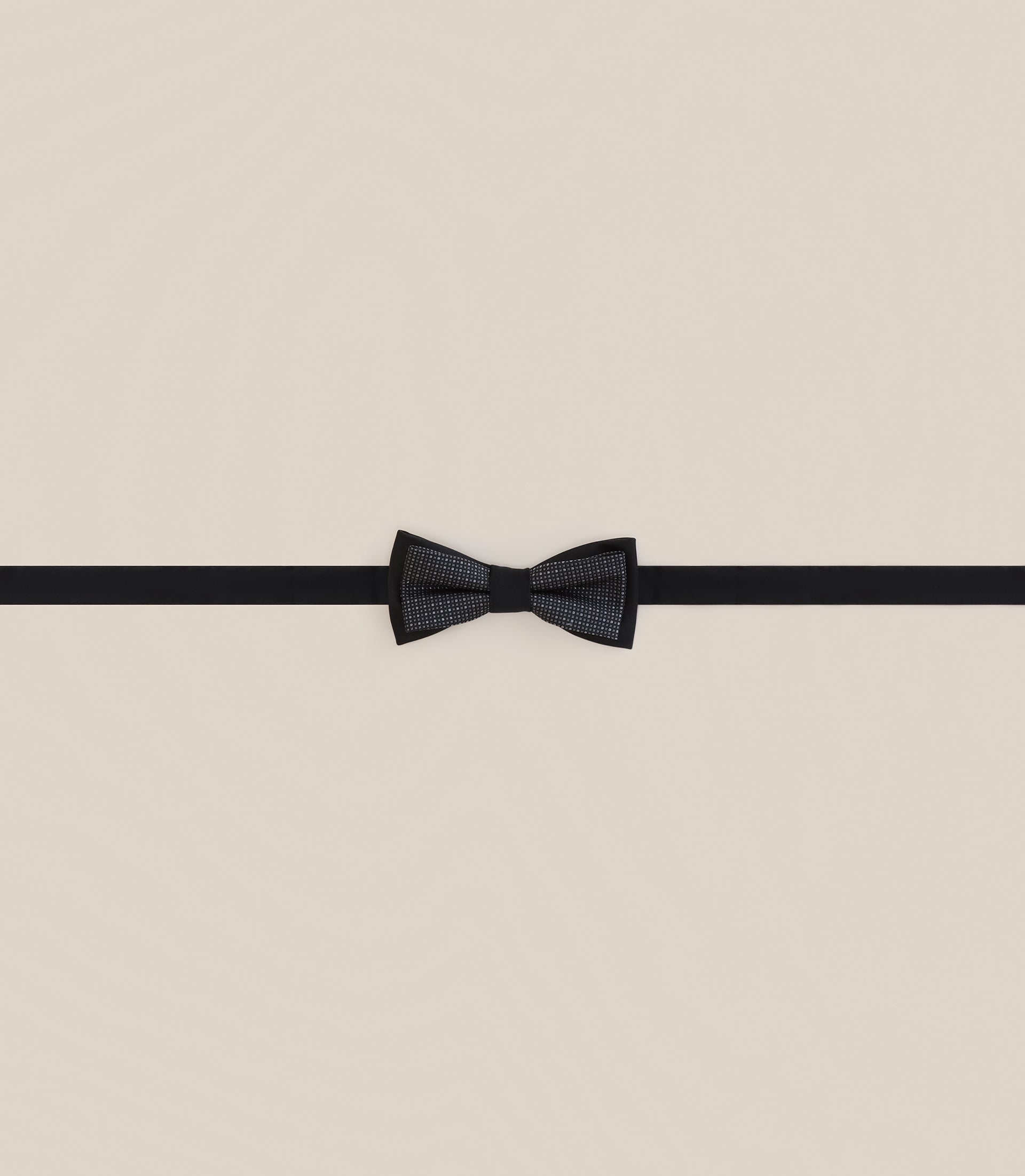 Noeud papillon en soie noir - IZAC