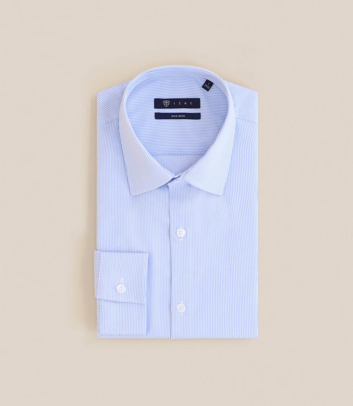 Chemise ville non iron bleue - IZAC