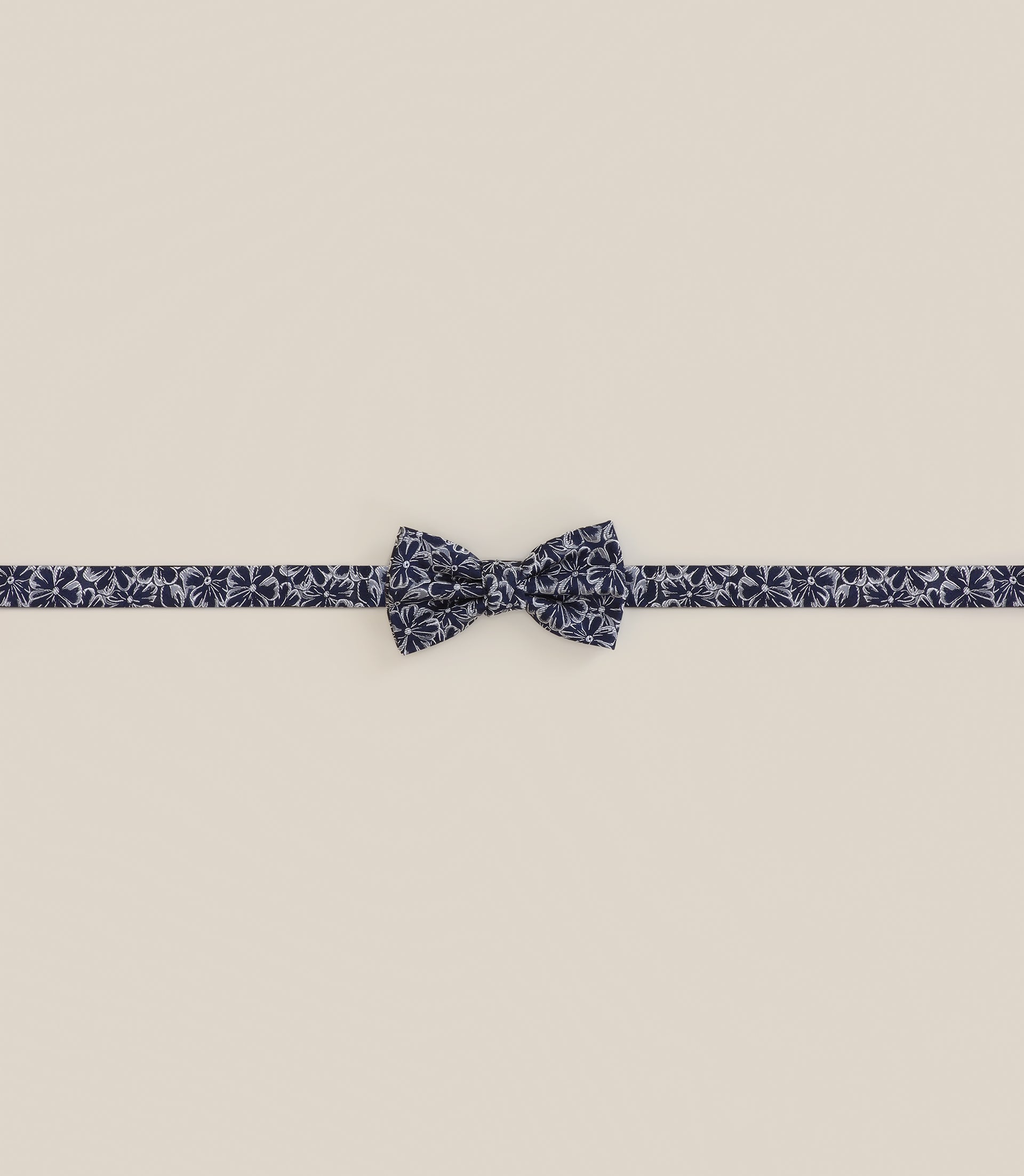 Noeud papillon floral bleu - IZAC