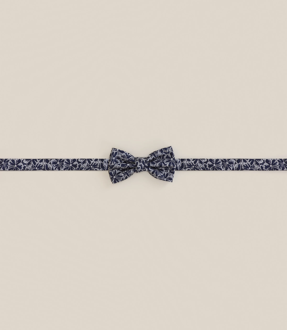 Noeud papillon floral bleu - IZAC