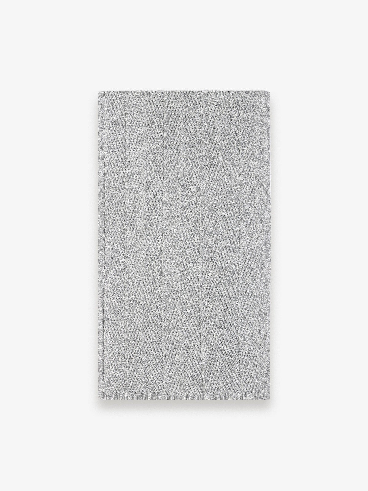 Écharpe en maille torsadée gris chiné