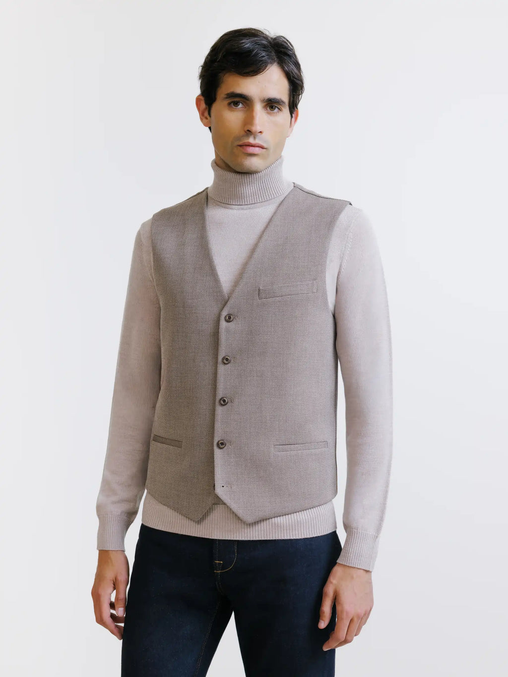 Gilet casual beige - IZAC