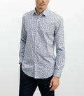 Chemise casual imprimée fleurs ciel - IZAC