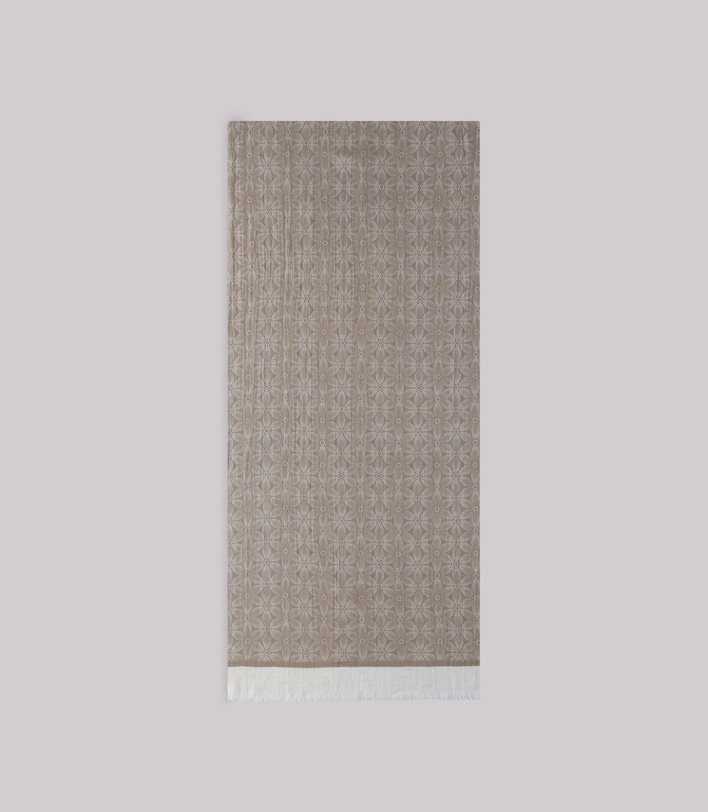 Écharpe fantaisie beige - IZAC