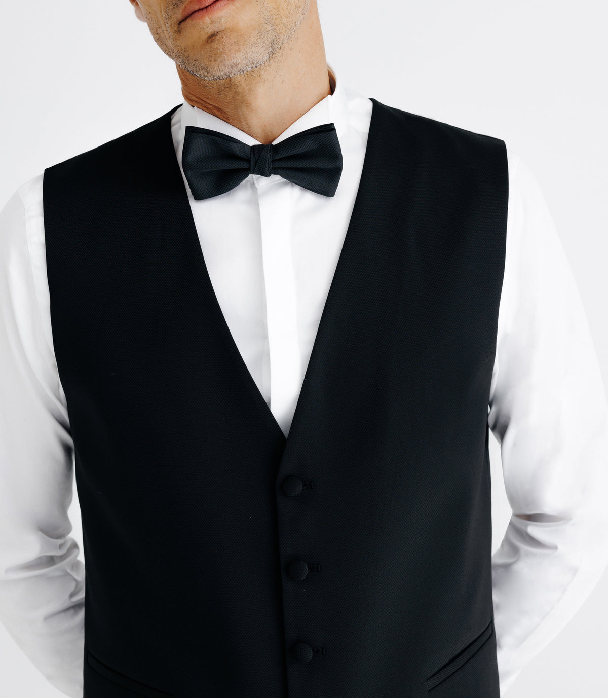 Gilet de costume cérémonie noir - IZAC