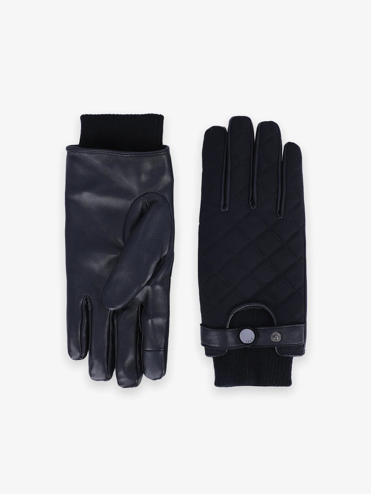 Gants en cuir noir - IZAC