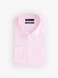 Chemise slim en satin de coton rose clair - IZAC