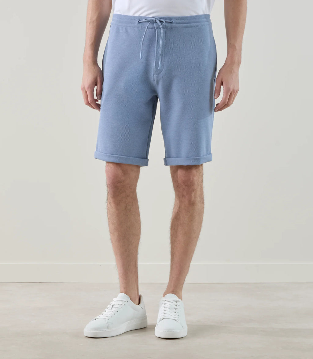 Bermuda en maille indigo - IZAC