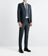 Costume 2 boutons en laine gris - IZAC