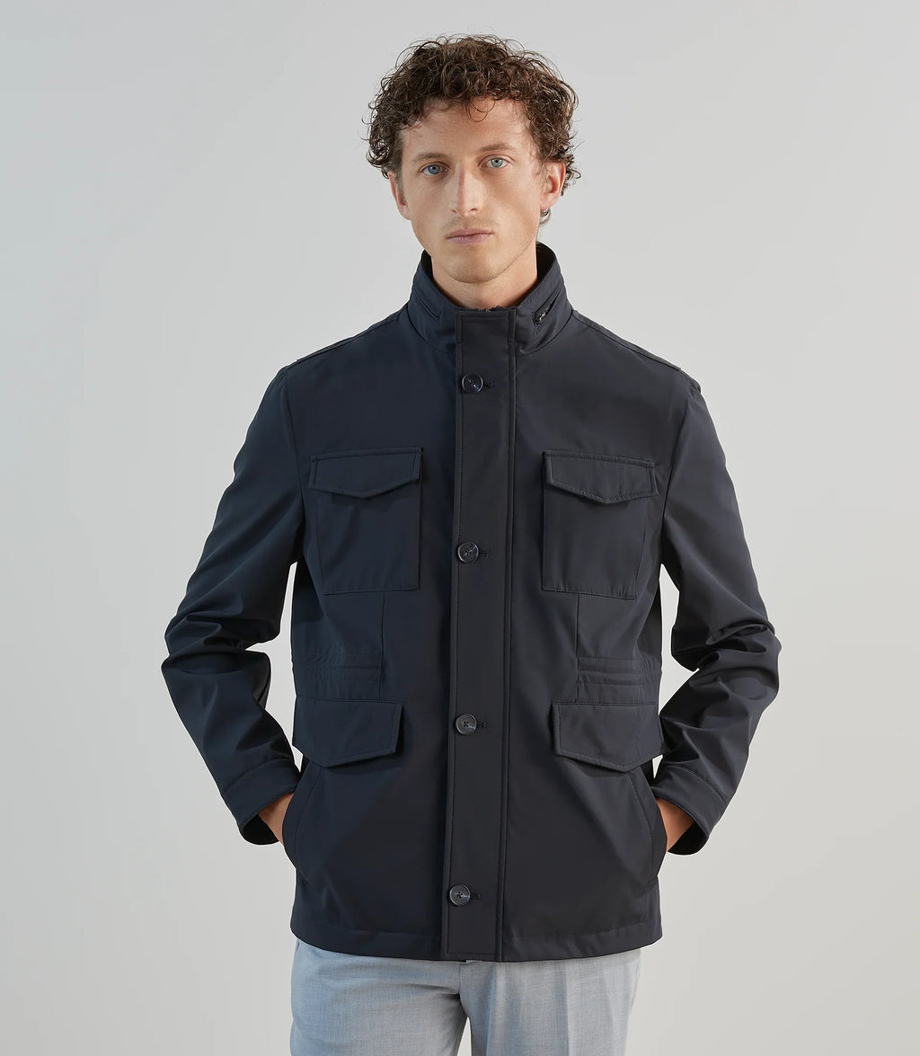 Parka courte col montant marine - IZAC
