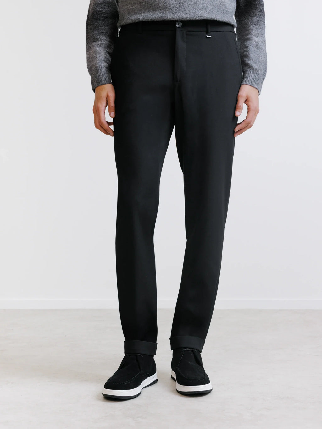 Pantalon casual élastiqué noir - IZAC