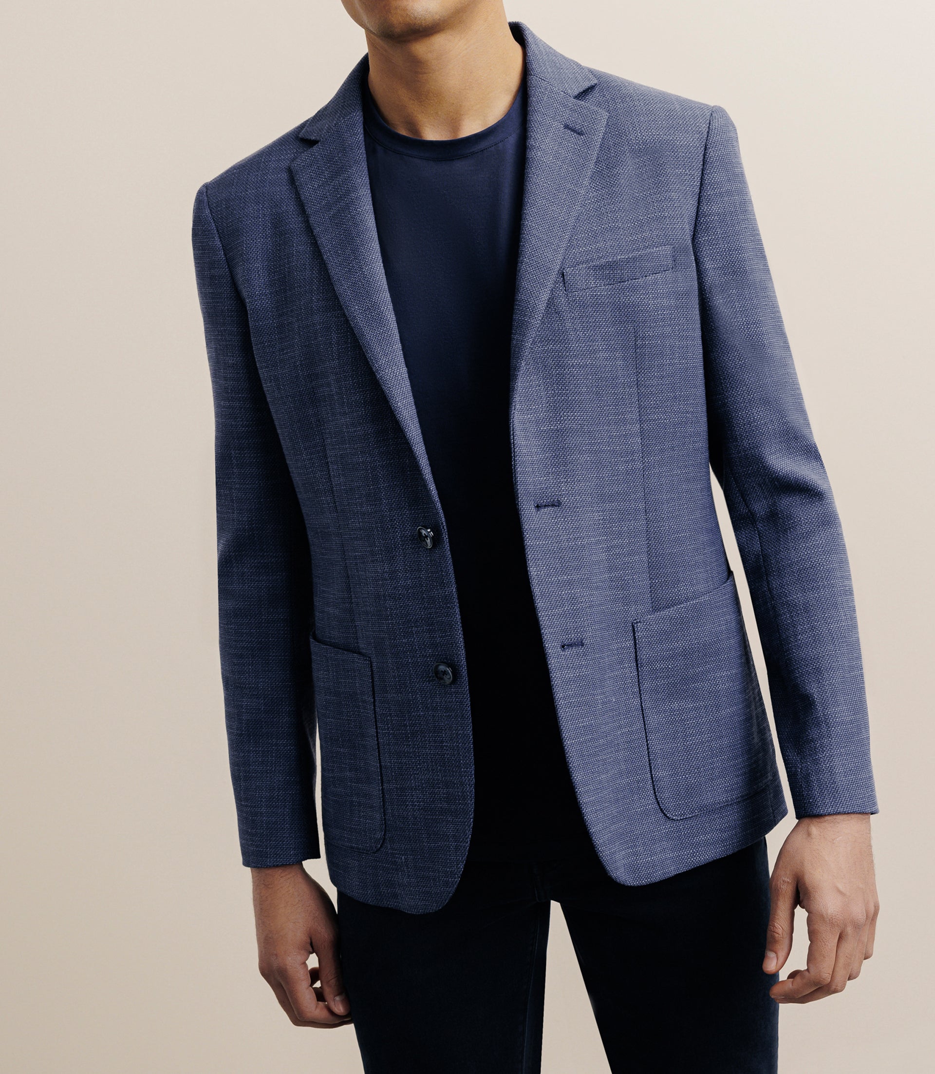 Veste casual 2 boutons bleue - IZAC