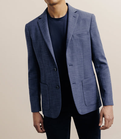 Veste casual 2 boutons bleue - IZAC