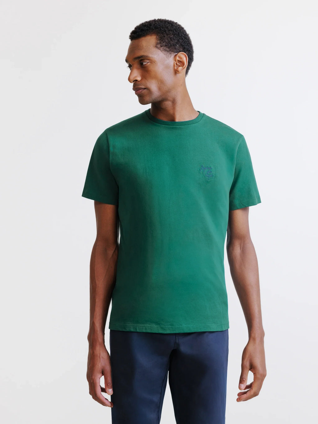 T-shirt à manches courtes vert foncé - IZAC