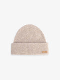 Bonnet en maille côtelée beige - IZAC