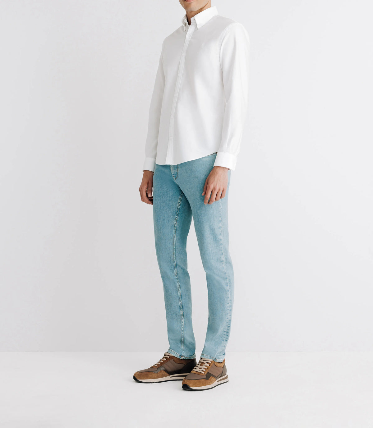 Chemise avec col boutonné blanche - IZAC