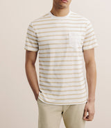 T-shirt marinière camel - IZAC