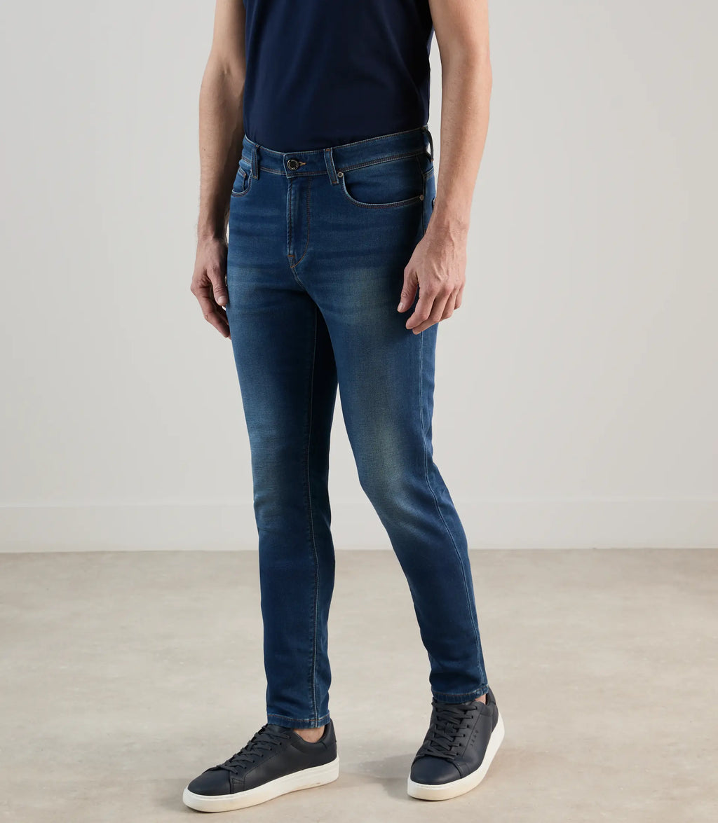 Jean 5 poches stretch bleu moyen - IZAC
