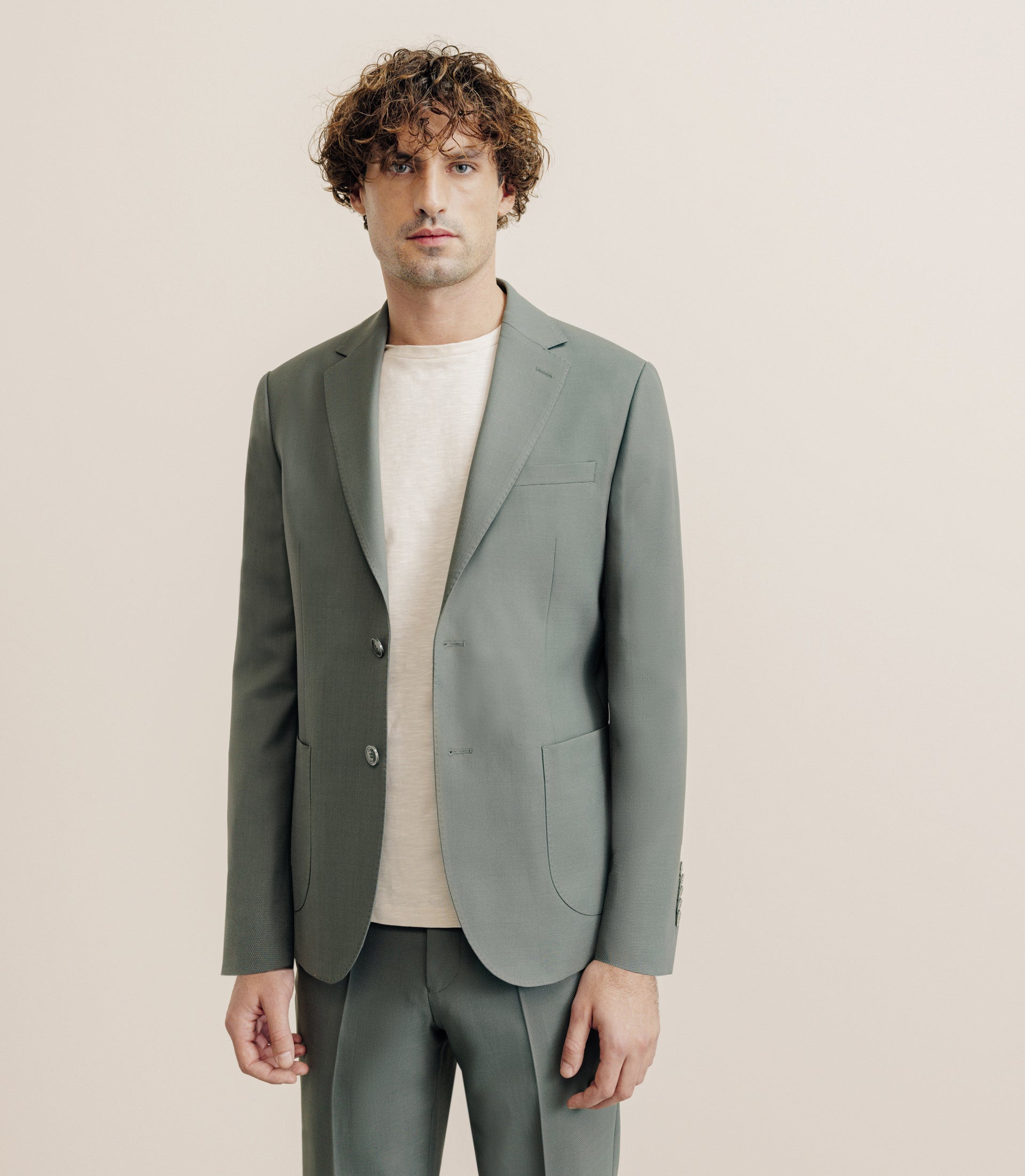 Costume 2 boutons kaki - IZAC