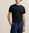 T-shirt col rond noir - IZAC