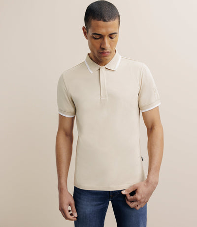 Polo zip beige - IZAC