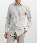 Chemise casual à imprimé fleurs beige - IZAC