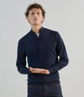 Pull demi - zip à col montant marine - IZAC