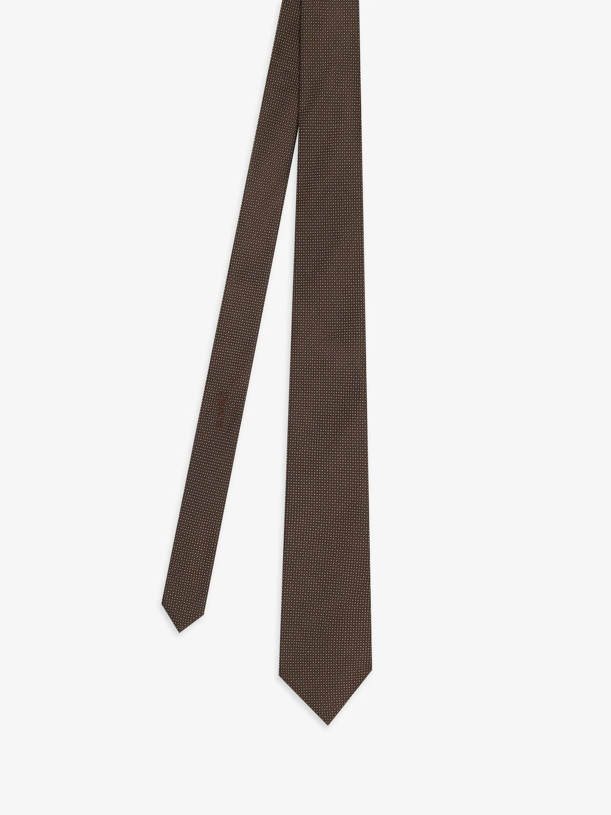 Cravate texturée marron - IZAC