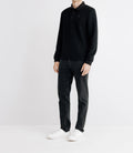 Polo nid d'abeille noir - IZAC
