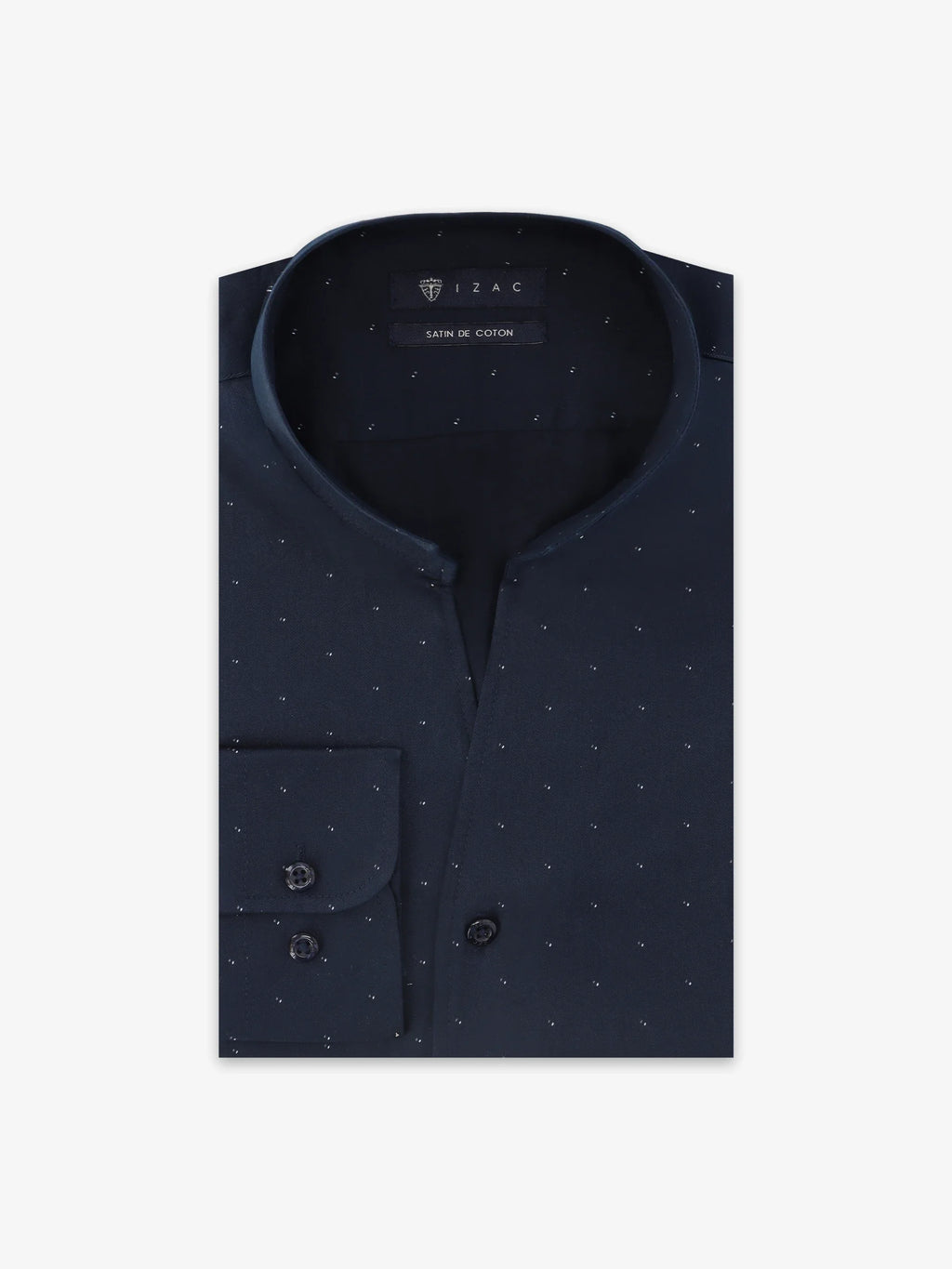 Chemise col philosophe marine - IZAC