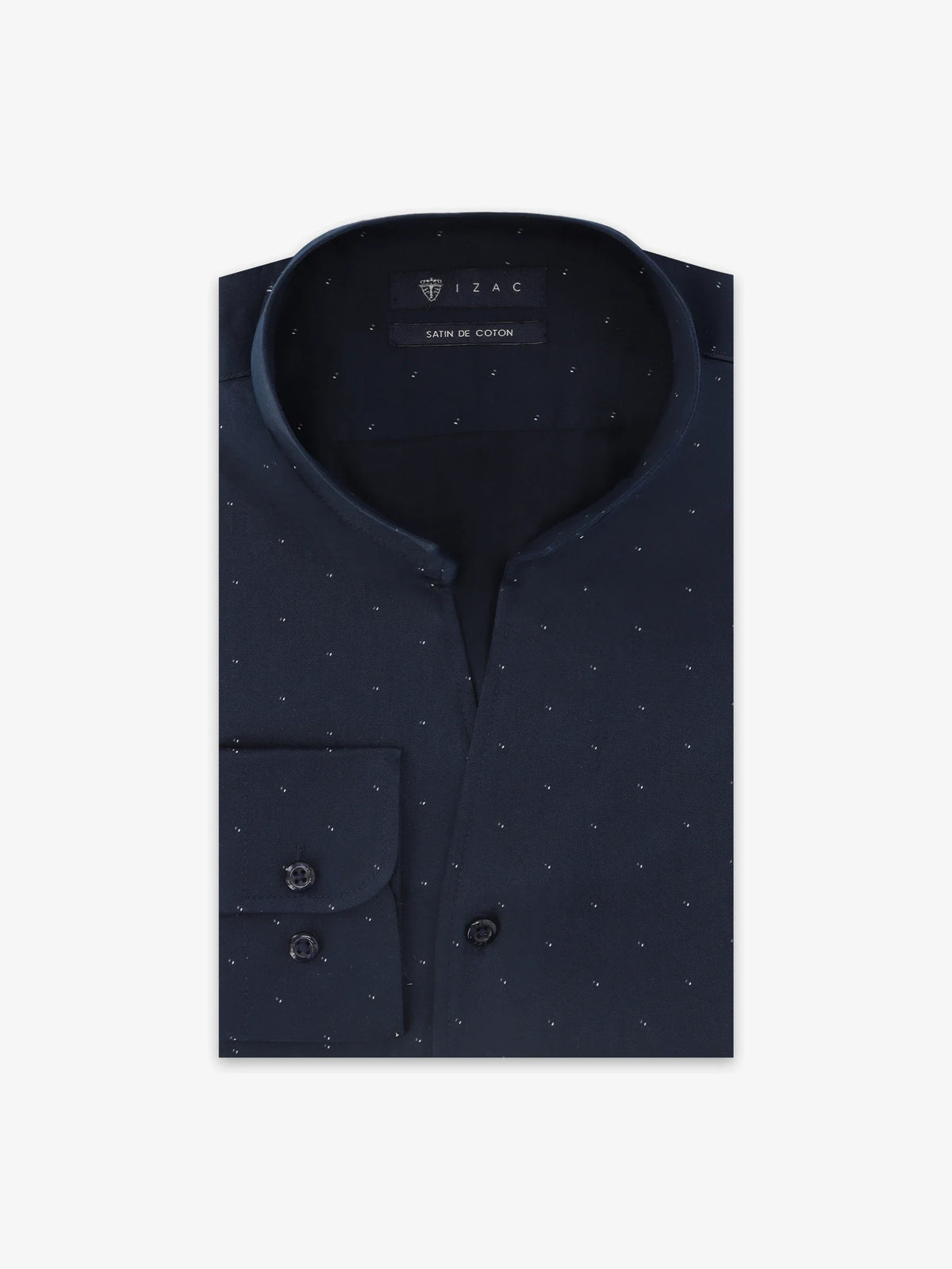 Chemise col philosophe marine - IZAC
