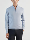Pull col zip bleu ciel - IZAC