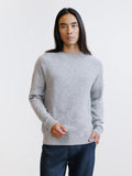 Pull en laine col rond gris chiné - IZAC