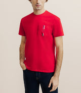 T-shirt à poche rouge - IZAC