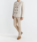 Manteau croisé beige - IZAC