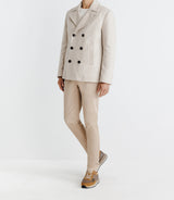 Manteau croisé beige - IZAC