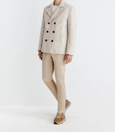 Manteau croisé beige - IZAC