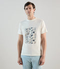 T-shirt à manches courtes avec print écru - IZAC