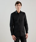 Chemise ville avec coudières noire - IZAC