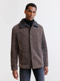 Blouson col chemise marron - IZAC