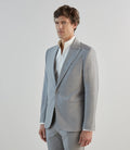 Costume 1 bouton gris ciel - IZAC